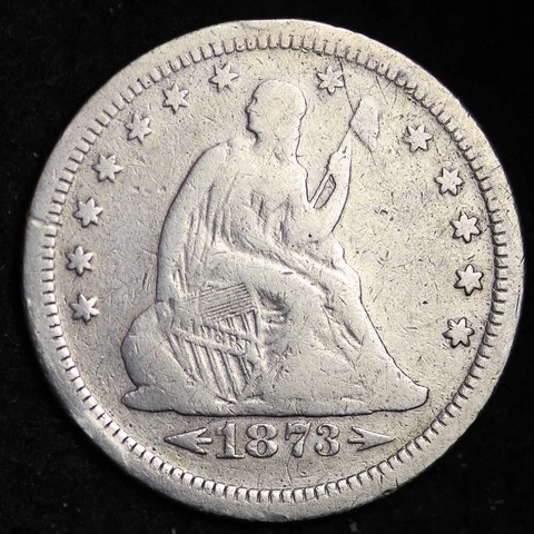 1873-S Seated Liberty Quarter CHOICE FINE FREE SHIPPING E314 WFT Cover