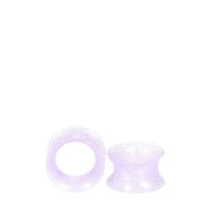ear gauges plugs giltter bomb silicone ultra thin ear stretching plug tunnels - Image 1 of 4