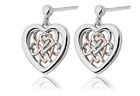 3Swlre New Genuine Clogau Silver / Gold Welsh Royalty Heart Stud Earrings £119