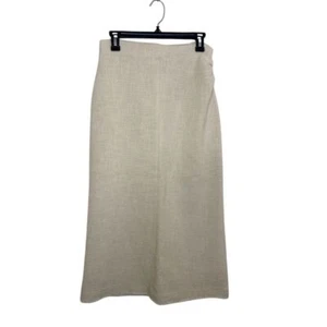 Zara Women's Ecru Midi Length Pencil Skirt Size M Casual - Picture 1 of 11