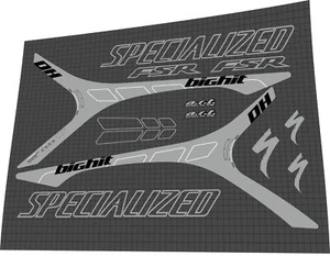 Juego de calcomanías de marco SPECIALIZED BigHit (2003) DH - Imagen 1 de 3