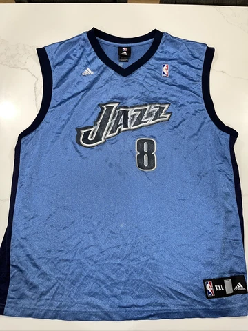 Utah Jazz NBA Deron Williams #8 Jersey Adidas Size XXL Blue Jersey 2XL Cover