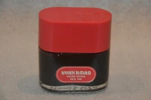 Vintage and Rare Waterman Red Ink Glass Inkwell 5cl - Picture 1 of 7