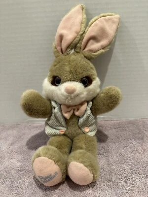 Vintage 1990s Applause Peter Cottontail 13" Rabbit Plush w/Blue Corduroy Jacket - Image 1 of 4