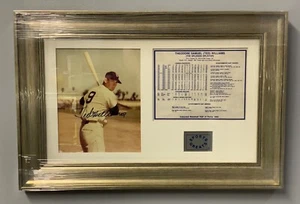Ted Williams Autographed Photo w/Career Stats and COA - Professionally Framed - Picture 1 of 1