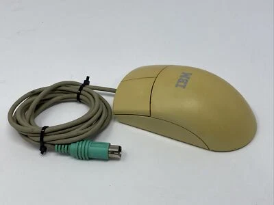 IBM Vintage Mouse Scroll 2 Button Lt Beige ASM P/N: 10L6144 PS/2 - Image 1 of 4