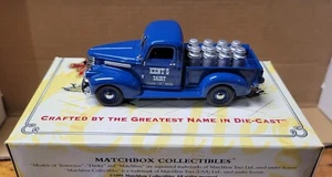 Matchbox 41 1941 Chevrolet Pickup Truck Kent's Dairy Chevy YYM38042 Blue 1:43 - Picture 1 of 9