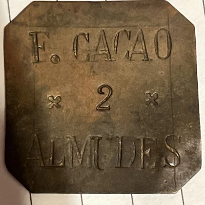 Ficha de cacao Puerto Rico Hacienda Sabana Grande 2 Almudes Foto 1 de 3