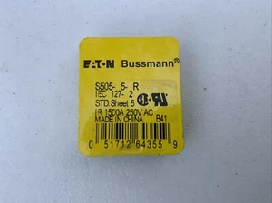 Lot Of 4 | Bussmann Fuse S505-5-R - Picture 1 of 2
