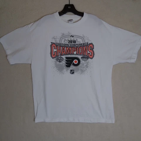 Philadelphia Flyers Shirt Mens XL White 2010 Eastern Conference Champions NHL Cover