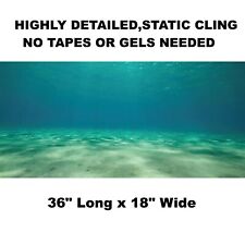 Aquatic Creations Static Cling Aquarium Background 36 by 18 Inch Ocean Floor