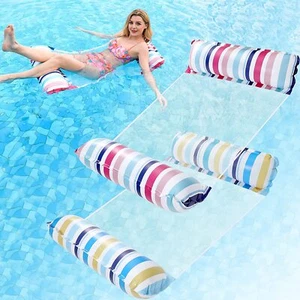 Pool Floats, 2 Pack Inflatable Pool Floats, Multi-Purpose 4-in-1 (Pink,Blue) - Picture 1 of 6