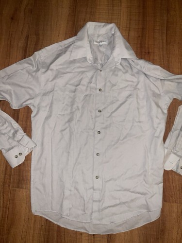 SAINT LAURENT (YSL) Camicia elegante casual vintage Yves Saint Lauren 16 34 35 grigia Ls bottoni