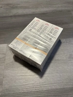 Pack de 6 Wella Color Charm LÍQUIDO Color de Cabello Permanente 100% Marrón Muy Oscuro 211/2N Foto 1 de 4