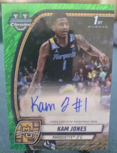 Kam Jones #39 " Green Shimmer" handsigniert 1. Bowman U Chrome Prospekt 2025 - Bild 1 von 2