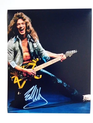 EDDIE VAN HALEN Genuine  signed photo YOUNG EDDIE Superb signed 10x8 with COA  - Image 1 of 4