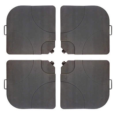 Pesas base de paraguas de resina para exteriores 35 lb para todo tipo de clima - paquete de 4 - negro Foto 1 de 4