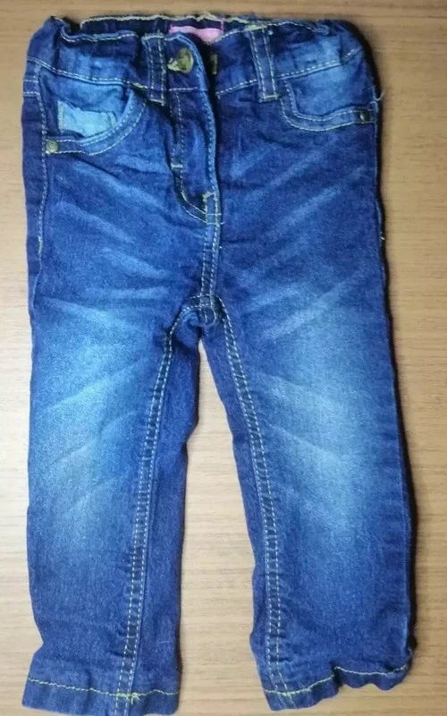 Blaue Jeans - gefüttert - Gr. 74/80 - impidimpi Girls - Bild 1 von 3
