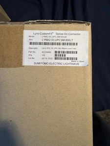 (5-100)  Sumitomo Lynx2 Fiber Optic Splice-on Connector SC Single Mode OS2 - Afbeelding 1 van 4