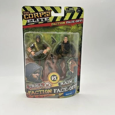 The Corps Elite VS The Curse Faction Face Off Troll & Rain Figures 2016 Lanard Foto 1 de 4