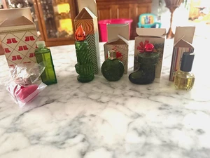 Konvolut 4 Avon Vintage kleine Glas Köln Flaschen mit Boxen - Bild 1 von 2