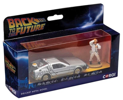 Back to the Future DeLorean & Doc Brown 1:36 Scale Die-Cast Car Corgi CC05503 - Image 1 of 4