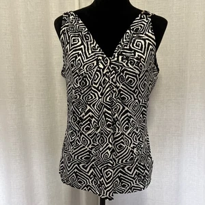 Michael Kors Sleeveless Blouse Women's Medium V-Neck - Picture 1 of 8