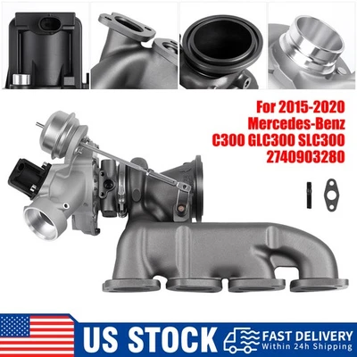 Fit 2015-2020 Mercedes C300 Turbocharger RHF4 With Gasket Kit Direct Replace New Foto 1 de 4