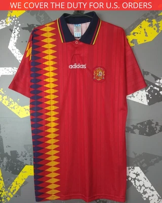 Spain Home football shirt 1994-1996 Vintage Team Jersey Adidas Camiseta ig93 - Image 1 of 4