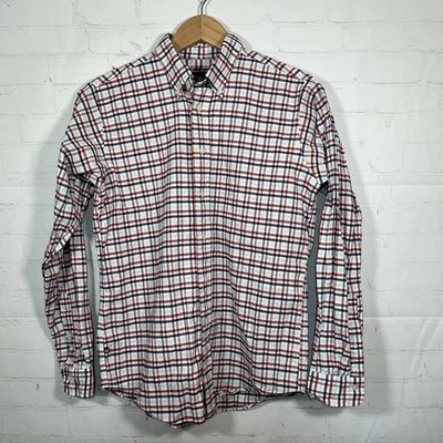 Brooks Brothers Red Fleece Plaid Shirt Boys Large Blue Red Button Down Casual - Image 1 of 4