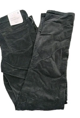 Pantalones de pana Grits gap niños niñas negro algodón talla 8 corte ajustado cupé Foto 1 de 4