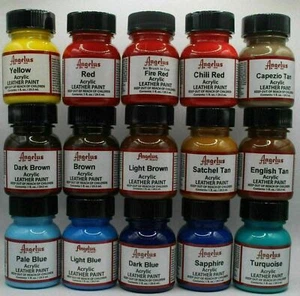 Angelus Acrylic Leather Paint Waterproof Sneaker Paint 1oz - 82 Colors Available - Picture 1 of 94