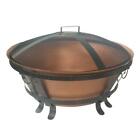 Hampton Bay Fire Pit 34 in Whitlock Cast Iron Cauldron Style Copper Coating
