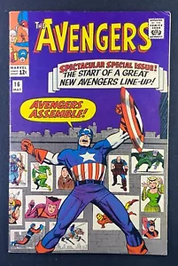 Avengers (1963) #16 en estado bastante bueno- (7,5) Jack Kirby Capitán América Ojo de Halcón un - Imagen 1 de 2