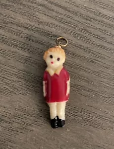 Vintage Little Orphan Annie Kinderanhänger Charm, Cracker Jack Zelluloid selten - Bild 1 von 5