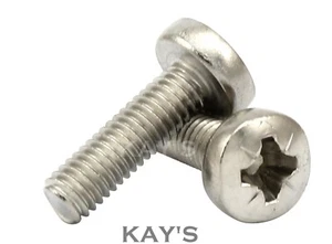 M2.5 (2.5mmØ) POZI PAN HEAD MACHINE SCREWS POZI DRIVE BOLTS A2 STAINLESS STEEL - Picture 1 of 4