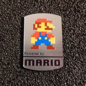 Super Mario 8-bit NES Nintendo Logo Label Decal Case Sticker Badge [452c]