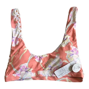 NWT Dippin Daisy’s Bikini Top Tulips Floral Women’s M - Picture 1 of 7