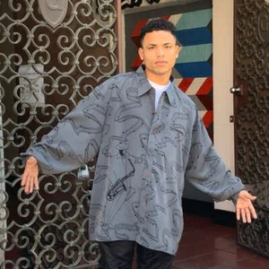 Men's Pelle Pelle Jazz Dk Grey Button Down Shirt NWT - Picture 1 of 4