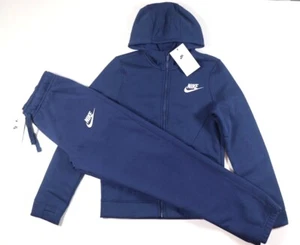 NIKE SPORTSWEAR FLEECE TRACKSUIT - NAVY BV3634-410 - UNISEX KIDS BOYS GIRLS XL - Picture 1 of 22