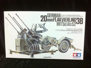 35091 Tamiya 1/35 Model Kit Moden WWII German 2Cm Flakvierling 38 Figure Kit - Picture 1 of 2
