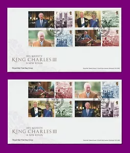 GB 2023 A New Reign Collector / Smilers Sheet First Day Covers (2) - Picture 1 of 3
