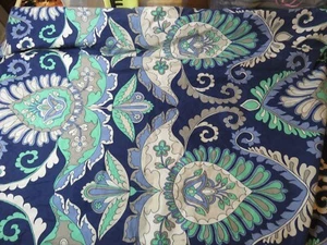 Pottery Barn Teen Twin Duvet Cover Bedspread Blue Gray Paisley Vtg College Room - Bild 1 von 6