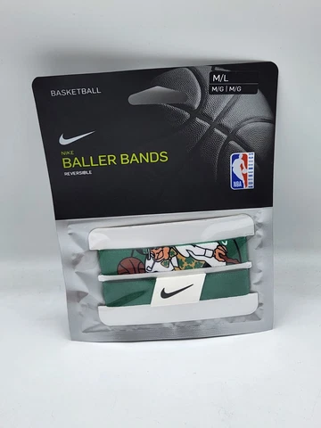 Nike Reversible Baller Bands NBA Boston Celtics Basketball Wristbands Size M/L Cover