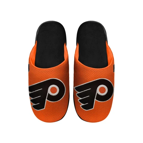 Philadelphia Flyers 2022 NHL Men's Big Logo Mesh Slide on Slipper FREE SHIP Cover
