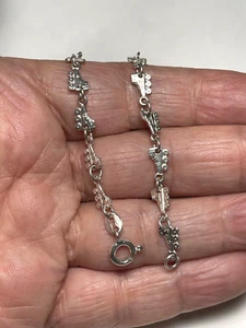 Italien 925 Sterling Silber Rollschuhe Gliederarmband 7 1/2" - Bild 1 von 4
