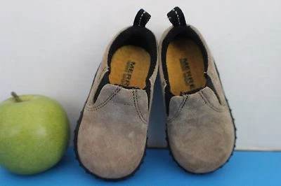 New MERRELL Toddler Suede Jungle Moc Jr Performance SHOES~Size 4~Mini Moc~ Taupe - Image 1 of 4