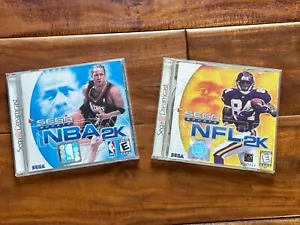 Sega Sports NBA 2K & NFL 2K 1999 Set of 2 Games Vintage - Picture 1 of 12