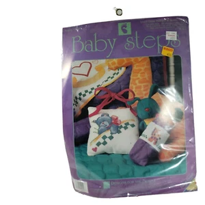 Baby Steps Cross-Stitch Kit Baby Bottle Holder Door Hanger Cross Stitch USA.  - Picture 1 of 2