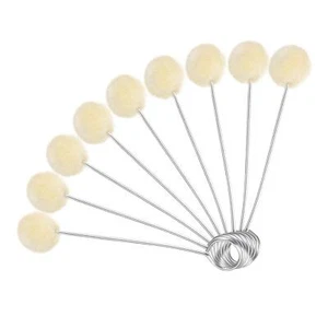 20Pcs Wool Daubers Ball Leather Dye Tool 4.9" Wool Ball Brush with Steel Handle - Picture 1 of 6